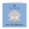 Hunts England 30th Wedding Anniversary Card - Pearl Anniversary -