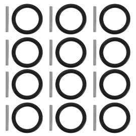 SING F LTD 30 Pairs Replacement Pin & O-Ring for 1/2" Impact Wrench Socket Scaffolding Needle Roller Bearing Automobile Sealing Strip 3x25mm Steel Pin & 4mm Rubber Ring