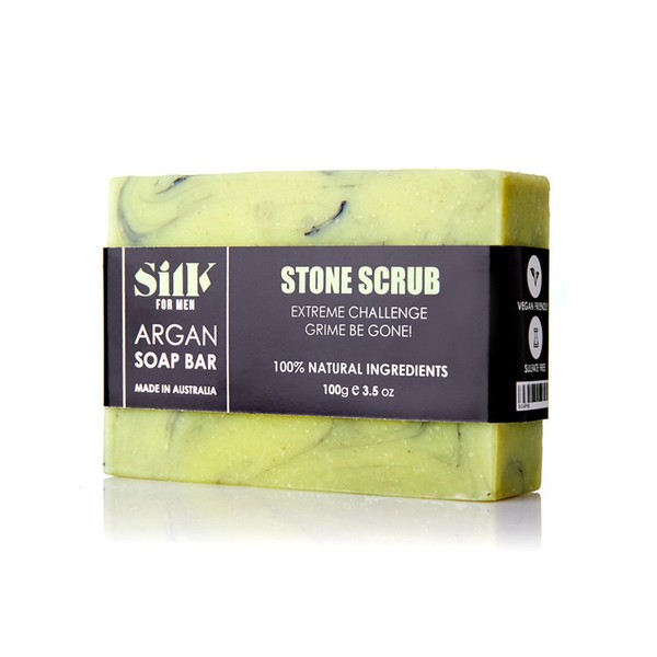 Silk Oil of Morocco-Argan Soap Bar Stone Scrub 100g
