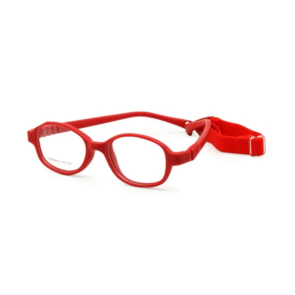 Montura de gafas para niños Sin tornillos Gafas con cordón de correa Tamaño de montura de gafas 41 mm