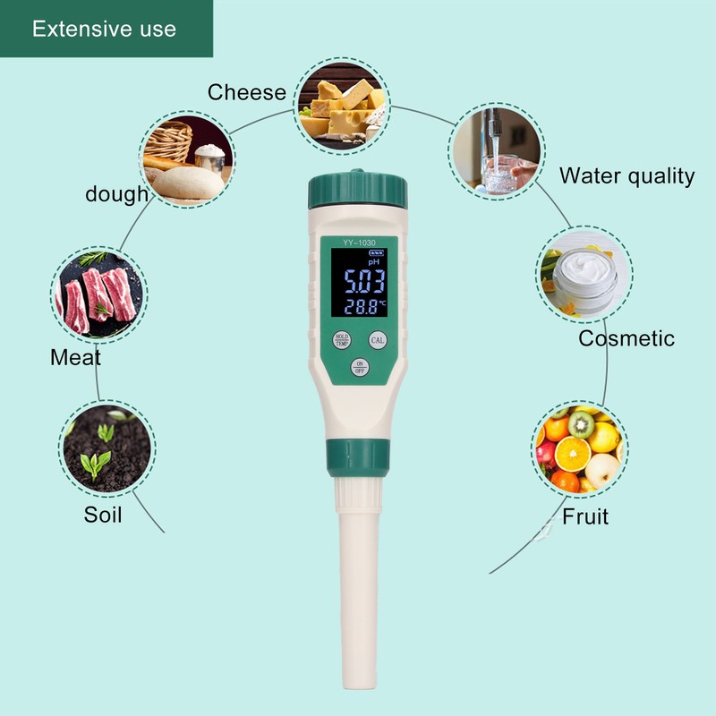 PH Meter BT LCD Display Accurate Measurement Portable PH Probe