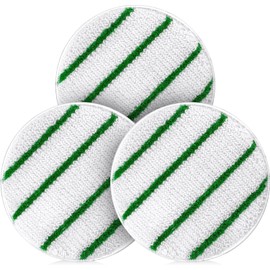 19 Inch Carpet Scrubber Brush Pads, 3 Pack Commercial Synthetic Carpet Bonnet with Scrub Strips, Compatible with 175-300 RPM Floor Machines for Hotel, Office, and School Cleaning