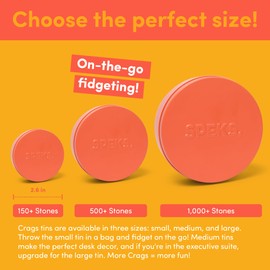 Speks Original Crags Ferrite Putty | 500+ Ferrite Stones in a Tin, Fidget Toy for Stress Relief, Sensory Desk Toy for Adults & Teens 14+ | Matte Coral, Small