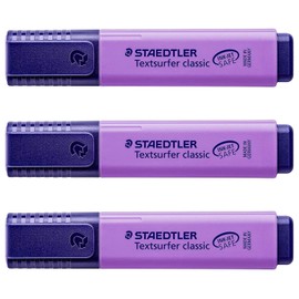 Staedtler Highlighters Pack of 3 "Textsurfer Classic, Purple