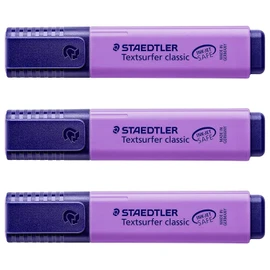 Staedtler Highlighters Pack of 3 "Textsurfer Classic, Purple