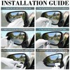 LivTee Blind Spot Car Mirror, Rectangular HD Glass Frameless Convex