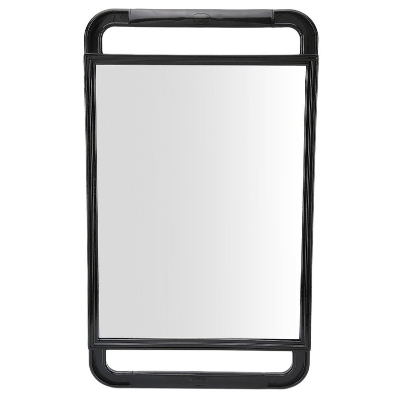 Double Handle Mirror Large Rectangle Makeup Barber Hair Handheld Back