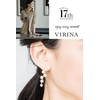 VIRINA Women's Pierced Earrings, Pearl, Office, 16K Gold, Pearl Beads,