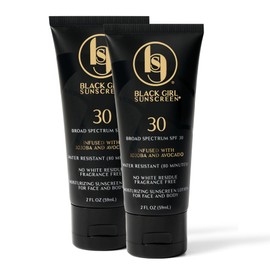 Black Girl Sunscreen SPF 30 for Face & Body - Moisturizing Skin Protection, SPF 30, Sun Lotion for Women & Men, Ultra Sheer, Travel Size, No White Cast for Melanin Rich Skin - 2 fl oz, 2 Pack