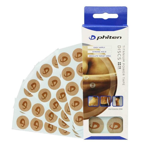 Phiten Titanium Power Tape Discs 70 Count (2 Boxes)