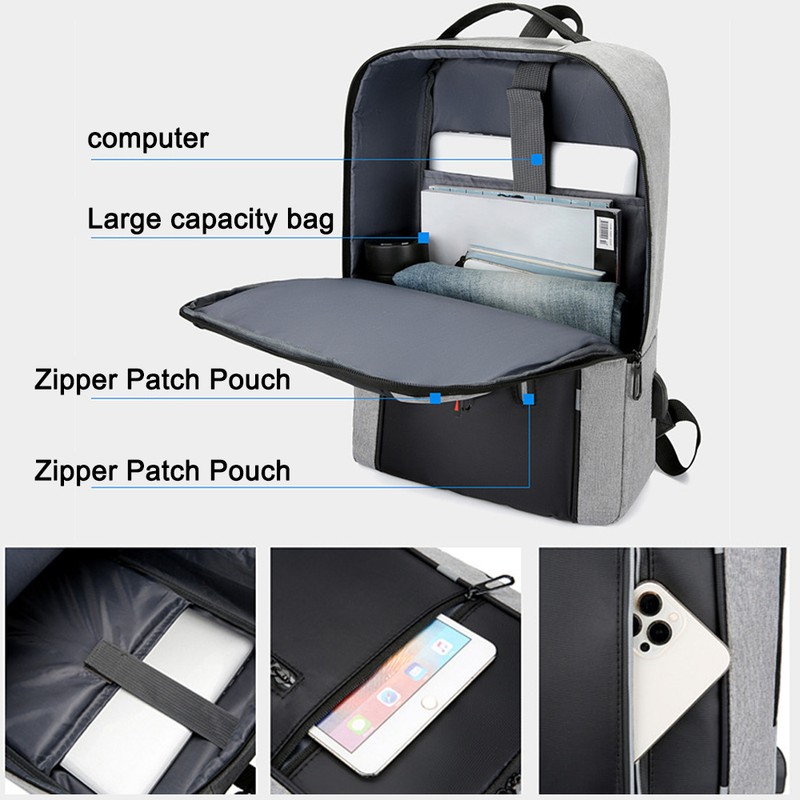 Portable Backpack Camping Travel Bag Business Daypack with USB Charging