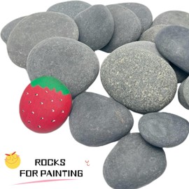 CYLHCM 120 PCS Rocks for Painting, Medium/Small/Tiny Rocks for Painting, Flat DIY Painting Rocks with 30PCS Wiggle Googly Eyes, Smooth Kindness Rocks for Crafts, Arts,Decoration,Hand Picked Stones