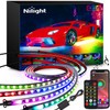 Nilight 4Pcs Car Underglow Neon Accent Strip Lights 256 LEDs