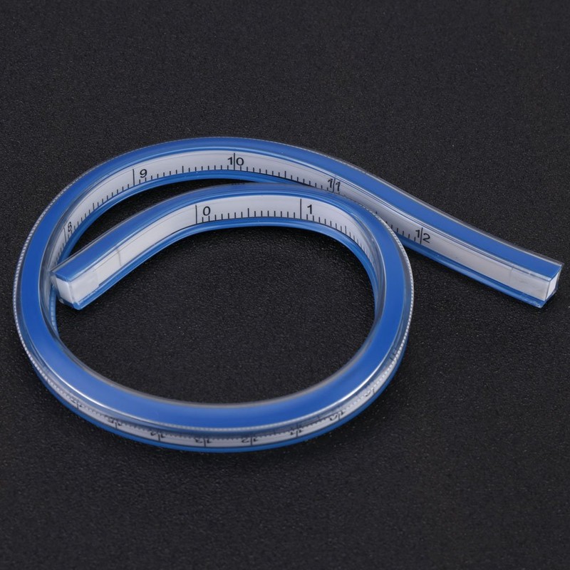 Flexible Plastic Curve Rule Ruler Drafting Drawing Measure Tool Craft