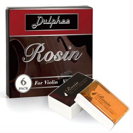 Rosin, Violin Rosin [6 Pack] Cello Viola Rosin for Violin Bow, Light Low Dust Resin, Violin Accessories by Dulphee