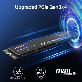 JOIOT NVMe SSD 1TB PCIe Gen3x4 M.2 2280 Internal Solid State Drive with 3500MB/s Read and 3200MB/s Write High Speed SSD for Gaming Laptop PC Desktop Black