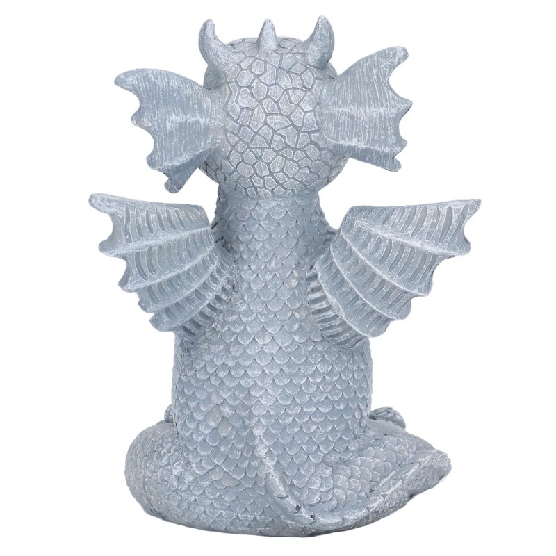 Small Dinosaur Sculpture Meditated Statue Home Ornament for Garden Tree
