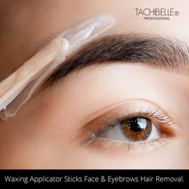 Tachibelle Wooden Wax Sticks - Body Eyebrow, Lip, Nose Small Waxing Applicator Sticks for Hair Removal and Smooth Skin Professional Spa - 2 in 1 (pointed and slanted) (Pack of 100)