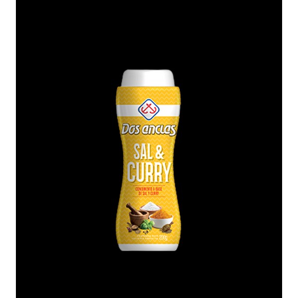Dos Anclas Sal & Curry Botella Salero Coarse Salt Bottle, 200 g / 0.44 lb