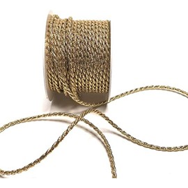 s.dekoda Cord 15 m x 4 mm Gold Lurex Twist Cord Decorative Cord