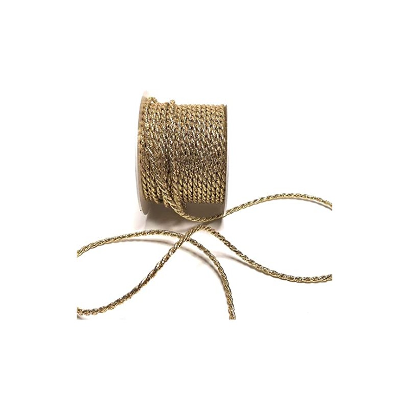 s.dekoda Cord 15 m x 4 mm Gold Lurex Twist