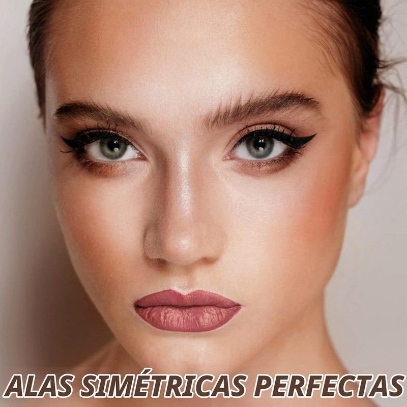 Sellos delineador ojos waterproof Anglicolor 2‑Pack negro – cat eye