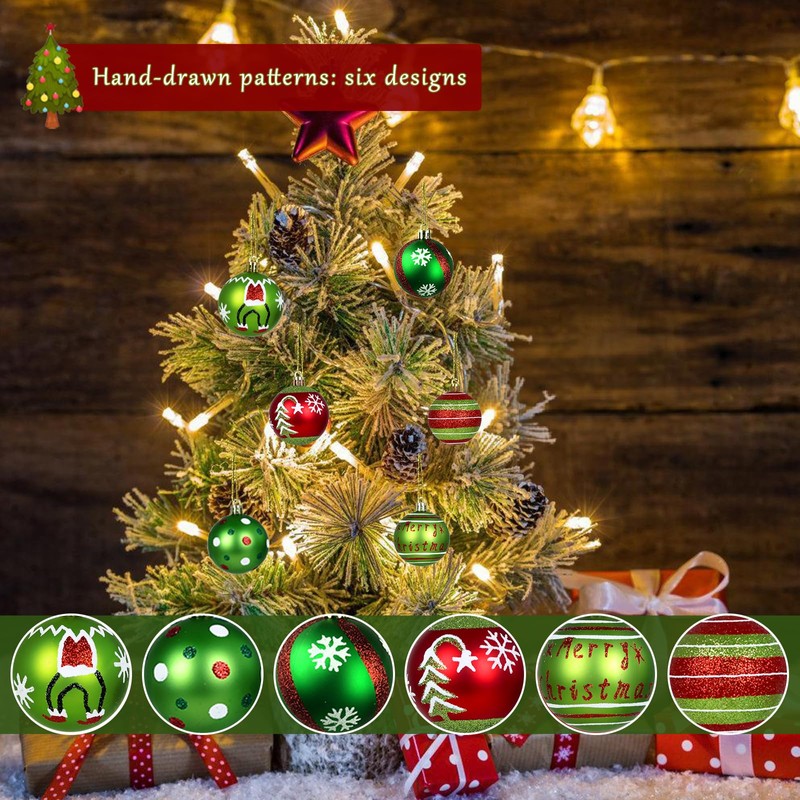 Fanfantoey Latest Christmas Ornaments 2025, 16Pcs Christmas Balls Ornaments for