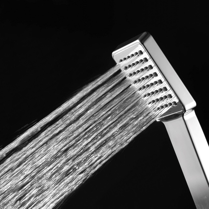 ENKI, EH008, Modern Square Shower Head and Hose Kit with