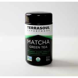 Terrasoul Superfoods Organic Matcha Green Tea (Ceremonial Grade in Miron Glass), 4.24 Ounces (120g)