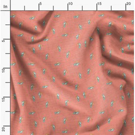 Soimoi Orange Cotton Poplin Fabric Colourful Water Drops Nature Printed Fabric 1 metre 56 Inch Wide
