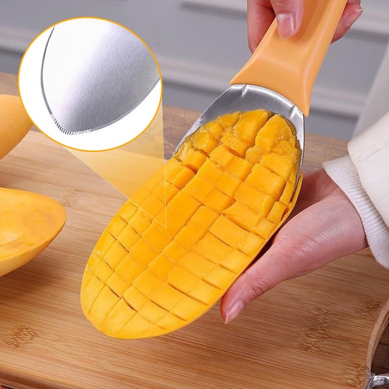 JOMIHONEY 2 Pcs Mango Slicer Cutting Tool, Watermelon Cutter Tool,