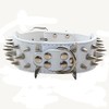 haoyueer Sharp Studded Dog Collar 2 Inch Wide Stylish Leather