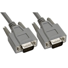 Amphenol CS-DSDHD15MM0-015 15-Pin HD15 Deluxe D-Sub Cable, Shielded, Male/Female, 15', Gray