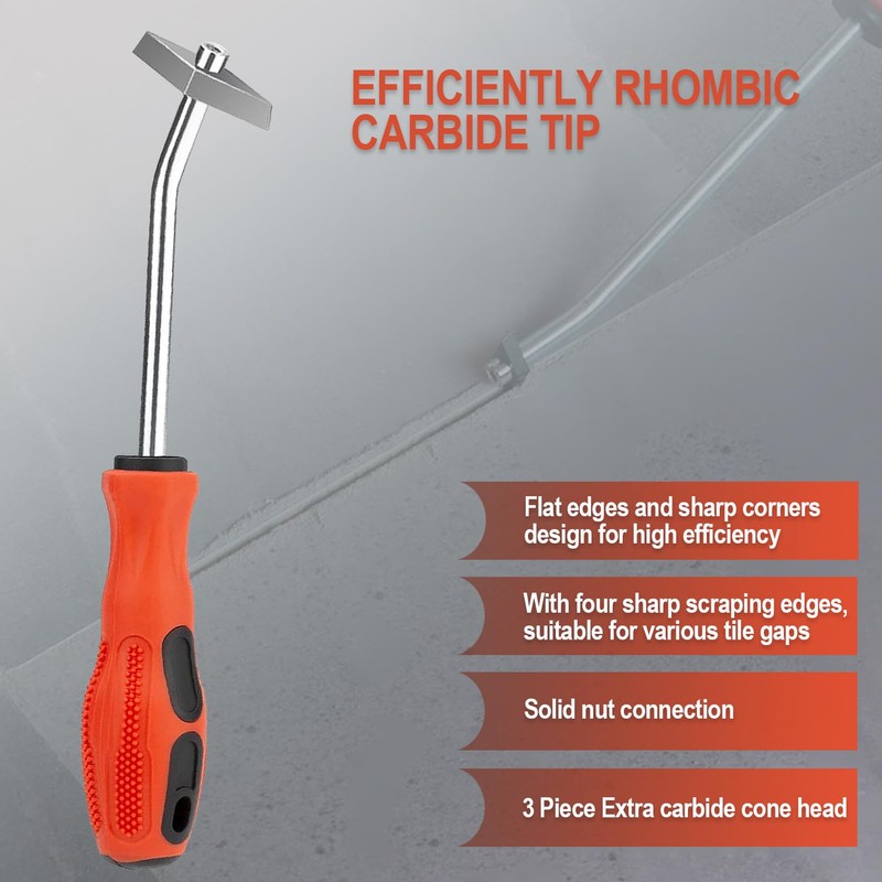 LABOFiC Grout Removal Tool, Angled Design Tile Joint Cleaning Tool,