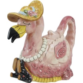 Blue Sky Ceramic Miss Precious Flamingo Teapot