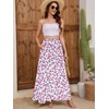 LiCot Women's Flowy Maxi Skirt Boho Summer Beach High Waisted
