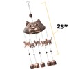 VP Home 20" H Fancy Cat Wind Chimes for Outside