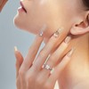 MOOSEA Promise Rings for Couples, Moissanite Travel Rings for Women
