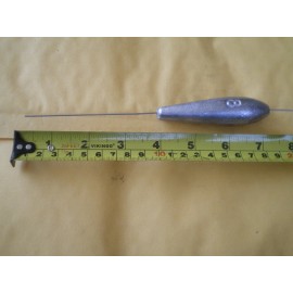 HOME MADE 6 PCS. STRAIGHT DOWN BOTTOM BOUNCER SINKER 8 OZ. S.S. WIRE .045 X 10"