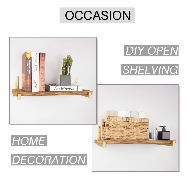 OVOV 6 Pack Heavy Duty Shelf Brackets Wall Mounted Industrial