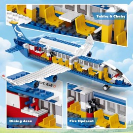 Azulamar Bloques De Avión De Pasajeros Urbano Juguete Regalo