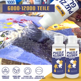 Nariolar Nariolar Puzzle Kleber transparent mit Applikator Geeignet zum Befestigen und Aufhängen von Puzzles, schnell trocknend,240ml*2