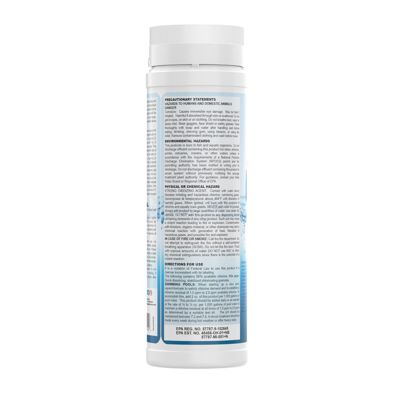Spa & Swimming Pool | Self-Dissolving, Chlorine Granule| Swim-Safe Enzymes