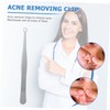 WOONEKY Stainless Pimple Tweezers Clip for Safe Sterilizable for Friends