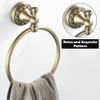 WINCASE Antique Brass Bathroom Accessories, Retro Adjustable Bathroom Hardware, Brass
