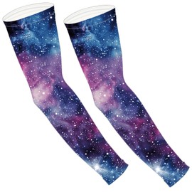 CREATCABIN Gardening Sleeves Sun Protection Sleeves Sky Cooling Arm Sleeves Breathable Ice Silk Farmer Sleeves with Thumb Hole for Men Women Football Volleyball Youth Sports Outdoors 19x5 Inch