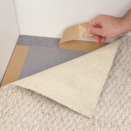 ROBERTS 50-565 Roll of Double-Sided Acrylic Carpet Adhesive Strip-Tape, 3" x 164' , Beige