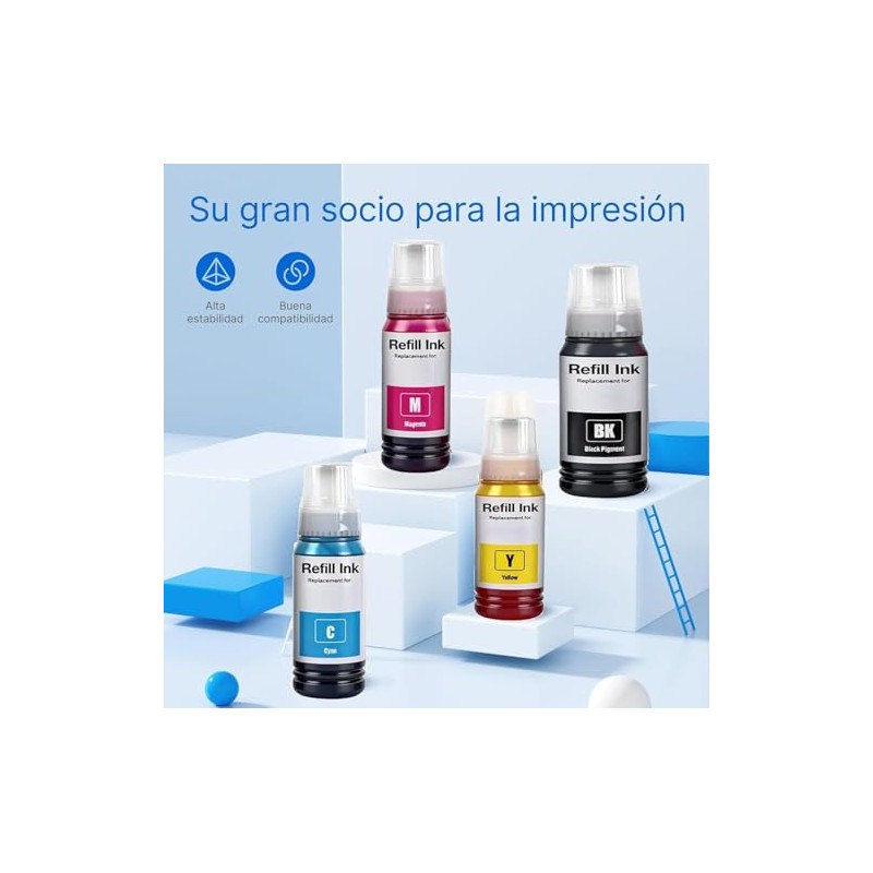 Tinta Compatible con epson L1250 Alto Rendimiento Tank 544