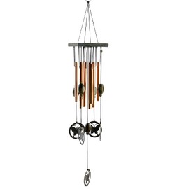 CHQLPBF Butterfly Wind Chime-5 Wind Bells 5 Butterflies-for Home Party Yard Garden, Patio, Home DecorWind Chime with S Hook for Indoor and Outdoor(Golden)
