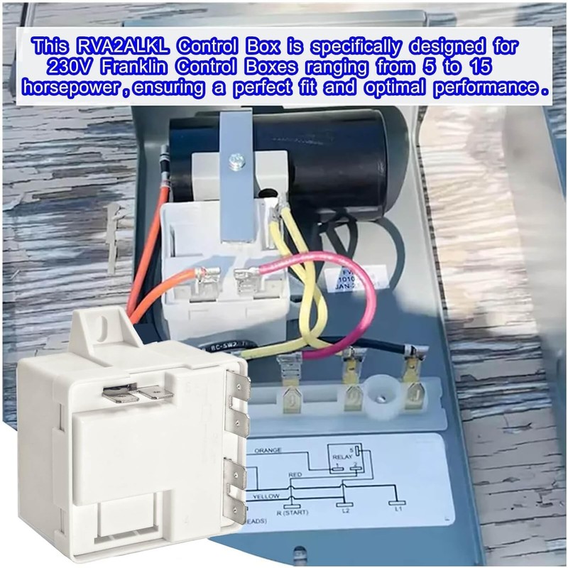 rva2alkl Control Box Well Pump Relay - 230V Replacement for